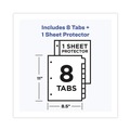 July Member-Exclusive Offer Save 10% off on One Item | Avery 16741 8-Tab 11 in. x 8.5 in. Easy View Plastic Dividers with Multicolored Tabs and Sheet Protector - Clear (1-Set) image number 8
