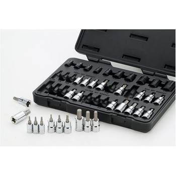 GearWrench 36-Piece 1/4 in., 3/8 in., 1/2 in. Drive Master TORX Set with Hex Bit Sockets - 80726