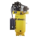 Stationary Air Compressors | EMAX ES05V080I1K Silent Air Industrial 5 HP 80 gal. 19 CFM 1-Phase 2-Stage Vertical Stationary Electric Air Compressor with EFKIT008AWBS Maintenance Kit image number 0