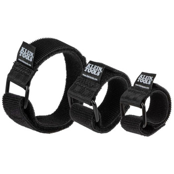 MATERIAL HANDLING | Klein Tools 6-Piece 6 in. / 8 in. / 14 in. Hook and Loop Cinch Strap Cable Tie Set - Black - 450-600