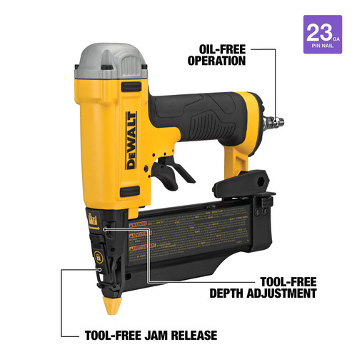 23 gauge pin nailer cordless dewalt hot sale
