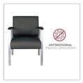  | Alera ALEML2319 MetaLounge Series 24.6 in. x 26.96 in. x 33.46 in. Mid-Back Guest Chair - Black Seat/Silver Base image number 9