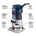 Compact Routers | Bosch PR20EVS 120V 5.6 Amp 1 HP Colt Electronic Variable-Speed Palm Router image number 3