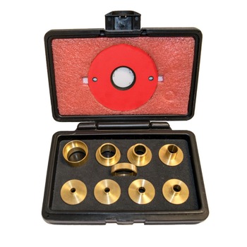 ROUTER ACCESSORIES | SawStop Brass Precision Template Guide Set (9 pc.) - RT-TGS