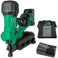 Coil Nailers | Metabo HPT NV1845DAM 18V MultiVolt Lithium-Ion Cordless Coil Roofing Nailer Kit (2 Ah) image number 0