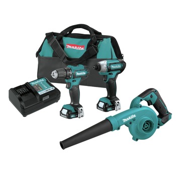 PRODUCTS | Makita 12V MAX CXT 3/8 in. Cordless Drill Driver and Impact Driver with 1.5 Ah Lithium-Ion Batteries Combo Kit and Blower Bundle - CT232NBU01Z