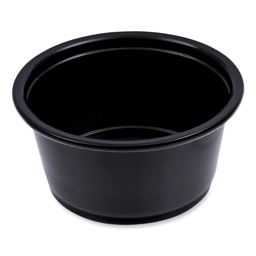 Percentage Off | Boardwalk BWKPRTN2BL 2 oz. Polypropylene Souffle/Portion Cups - Black (2500/Carton) image number 0