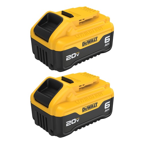 Batteries | Dewalt DCB206-2 20V MAX Premium XR 6 Ah Lithium-Ion Slide Battery (2-Pack) image number 0