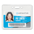July Member-Exclusive Offer Save 10% off on One Item | Advantus 75450 3.75 in. x 3 in. Holder 3.5 in. x 2.25 in. Insert Horizontal Proximity ID Badge Holders - Clear (50/Pack) image number 0