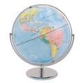 July Member-Exclusive Offer Save 10% off on One Item | Advantus 30502 12 in. Full-Meridian Globe with Blue Oceans and Silver-Toned Metal Desktop Base image number 1