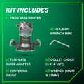 Fixed Base Routers | Metabo HPT M12VCM 2-1/4 HP Variable Speed Fixed Base Router image number 1