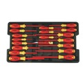 Screwdrivers | Wiha Tools 32095 (19-Piece) Insulated SoftFinish Screwdriver and Cat III Voltage Detector Set with Toolbox Tray image number 0