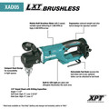 Clearance Center | Makita XAD05T 18V LXT Brushless Lithium-Ion 1/2 in. Cordless Right Angle Drill Kit with 2 Batteries (5 Ah) image number 11