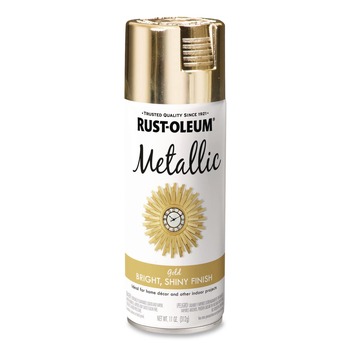 Rust-Oleum 11 oz. Aerosol Can Metallic Spray Paint - Metallic Gold (6/Carton) - 340647