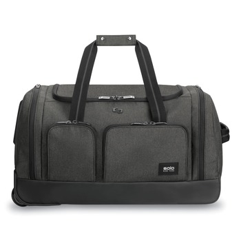 SOLO 12 in. x 10.5 in. x 10.5 in. Leroy Polyester Rolling Duffel Fits Devices Up to 15.6 in. - Gray - UBN980-10