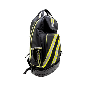 TOOL STORAGE | Klein Tools Tradesman Pro 39 Pocket Tool Bag Backpack - Hi-Viz - 55597