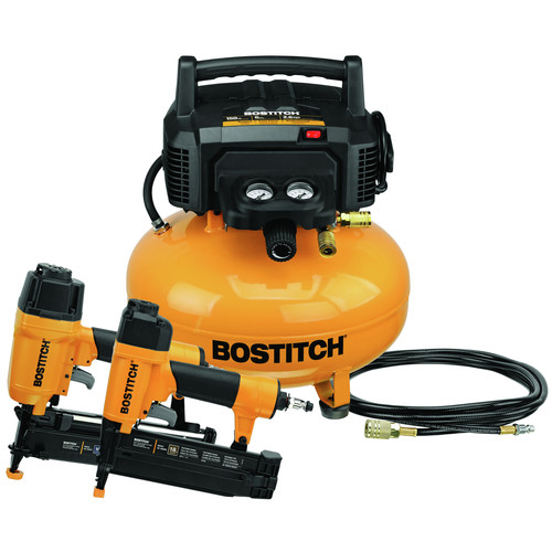  | Bostitch BTFP2KIT 2-Piece Nailer and 6 Gallon Oil-Free Pancake Air Compressor Combo Kit image number 0