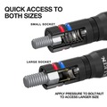 Impact Sockets | Klein Tools 651QS Quad Socket, 4 Sizes in 1 Socket, 4-in-1 Color Coded SAE Impact Rated, Heavy Duty, 1/4-Inch Drive, 3-1/2-Inch Shaft image number 2