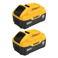 Batteries | Dewalt DCB206-2 20V MAX Premium XR 6 Ah Lithium-Ion Slide Battery (2-Pack) image number 0