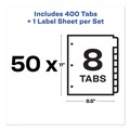 July Member-Exclusive Offer Save 10% off on One Item | Avery 11557 Index Maker 11 in. x 8.5 in. 8-Tab Print and Apply Clear Label Dividers - White (50/Box) image number 4
