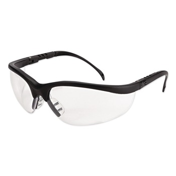 EYE PROTECTION | MCR Safety Klondike Safety Glasses - Matte Black Frame/Clear Lens (12/Box) - KD110