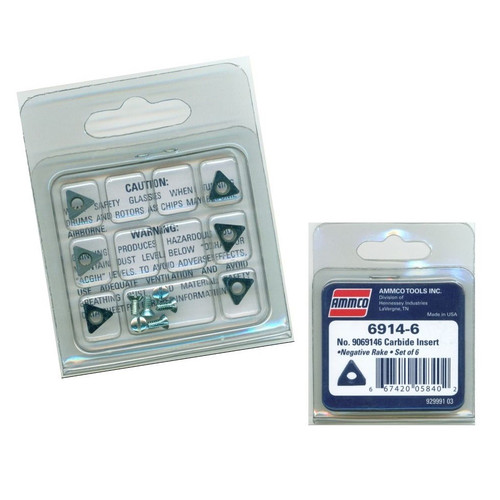 Automotive | AMMCO 9069146 0.032 in. Radius Negative Rake Carbide Insert (6-Pack) image number 0