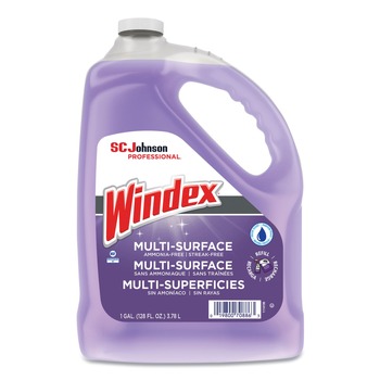 Windex 128-Ounce Non-Ammoniated Glass/Multi Surface Cleaner - Pleasant Scent - 697262
