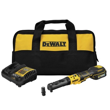 CORDLESS RATCHETS | Dewalt 20V MAX XR Brushless Lithium-Ion 3/8 in. and 1/2 in. Cordless Sealed Head Ratchet Kit with POWERSTACK Battery (1.7 Ah) - DCF510GE1