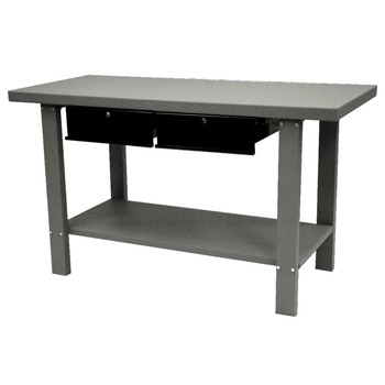 WORKBENCHES | Homak 59 in. Industrial Steel Workbench with 2 Drawers - Gray - GW00550170