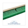 Buy 1 item, Get a Boardwalk Easy Grip Tape Measure for $5 | Boardwalk BWK20724 3 in. Green Flagged Recycled PET Plastic Bristles 24 in. Brush Floor Broom Head image number 3