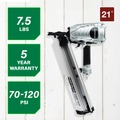 Air Framing Nailers | Metabo HPT NR90AES1M 21-Degree 3-1/2 in. Plastic Collated Framing Nailer image number 3