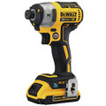 Impact Drivers | Dewalt DCF888D2 20V MAX XR 2.0 Ah Cordless Lithium-Ion Brushless Tool Connect 1/4 in. Impact Driver Kit image number 2