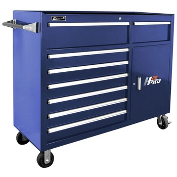 Homak 56 in. H2Pro Series 8-Drawer Roller Cabinet - Blue - BL04056082