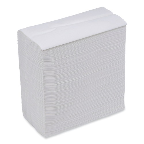  | Boardwalk BWK8302 12 in. x 7 in. Tallfold Dispenser Napkin - White (10000/Carton) image number 0