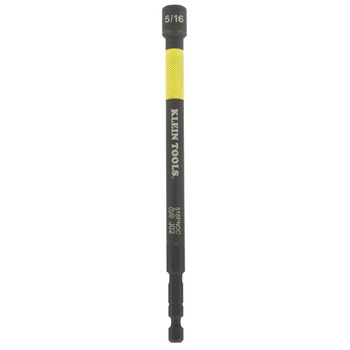 Klein Tools 516PNDC 5/16-Inch Magnetic Color-Coded Power Nut Setter, SAE, Impact-Rated Hex Nut Driver with 5-Inch Extended Reach Shaft