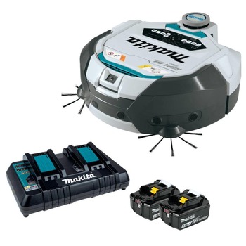 ROBOTIC VACUUMS | Makita DRC300PT 18V X2 LXT Brushless Cordless Smart Robotic HEPA Filter Vacuum Kit (5 Ah)