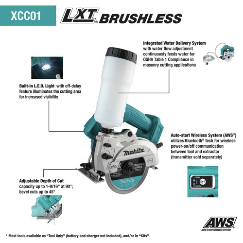 Makita 18V LXT AWS Capable Brushless Lithium-Ion 5 in. Cordless