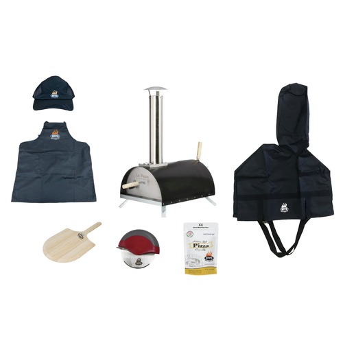 Clearance Center | WPPO WKE-01CPO-BK 7-Piece 20 in. x 27 in. x 32 in. Le Peppe Portable Wood Fired Pizza Oven Kit - Black image number 0