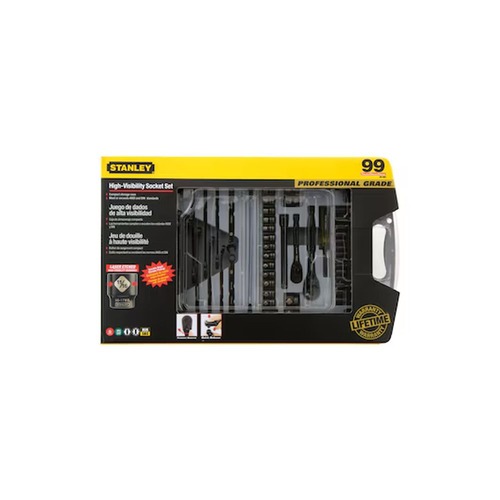 Stanley 99 Piece Black Chrome Socket Set - 92-839