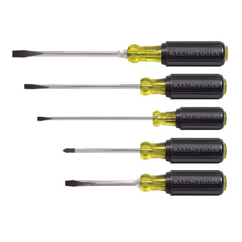 HAND TOOL SETS | Klein Tools 5-Piece Slotted and Phillips Screwdrivers Set with Cushion-Grip Handles and Tip-Ident - 85075