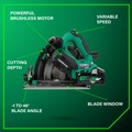 Circular Saws | Metabo HPT C3606DPAM 36V MultiVolt Lithium-Ion Cordless Circular Track Saw Kit (4 Ah) image number 5
