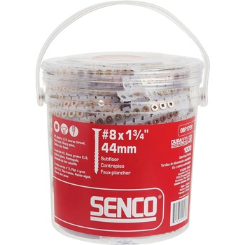 COLLATED SCREWS | SENCO (1000/Pack) #8 1-3/4 in. Coarse Thread Square-Head Collated Wood to Wood Screw - Yellow Zinc - 08F175Y