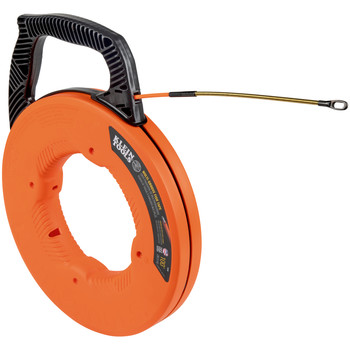 CONDUIT TOOLS | Klein Tools Multi-Groove 100 ft. Fiberglass Fish Tape with Spiral Steel Leader - 56380
