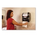  | San Jamar T1470BKSS 16.5 in. x 9.75 in. x 12 in. Smart System with iQ Sensor Towel Dispenser - Black/Silver image number 4
