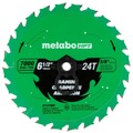 Circular Saw Blades | Metabo HPT 115756M 6-1/2 in. 24-Tooth Industrial PTFE Circular Saw Framing Blade image number 1
