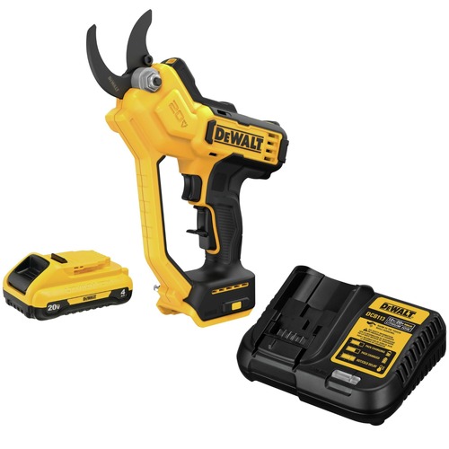 Hedge Trimmers | Dewalt DCPR320BDCB240C-BNDL 20V MAX Lithium-Ion 1-1/2 in. Cordless Pruner and 20V MAX 4 Ah Lithium-Ion Battery and Charger Starter Kit Bundle image number 0