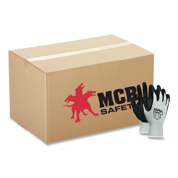 EMERGENCY RESPONSE | MCR Safety Economy Foam Nitrile Gloves - Medium Gray/Black (1 Dozen) - 9673M