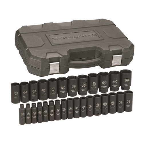 Sockets | GearWrench 84935N 29-Piece Metric 1/2 in. Drive Deep Impact Socket Set image number 0