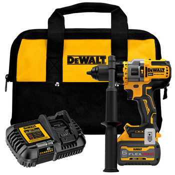 DRILLS | Dewalt 20V MAX Brushless Lithium-Ion 1/2 in. Cordless Hammer Drill Driver Kit with FLEXVOLT ADVANTAGE (6 Ah) - DCD999T1