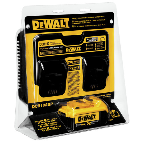 Dewalt 12V 20V MAX Jobsite Charging Station with Battery Pack DCB102BP